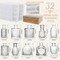 Set of 32 Clear Glass Bud Vases – Small Vintage Vases for Rustic Wedding & Home Decor